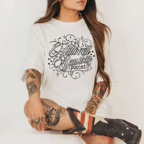 TATOOED SCUMBAG SOCIETY  T-SHIRT OR PICK FROM 200 COLOR & STYLE OPTIONS! - TAT 4-7 DAYS
