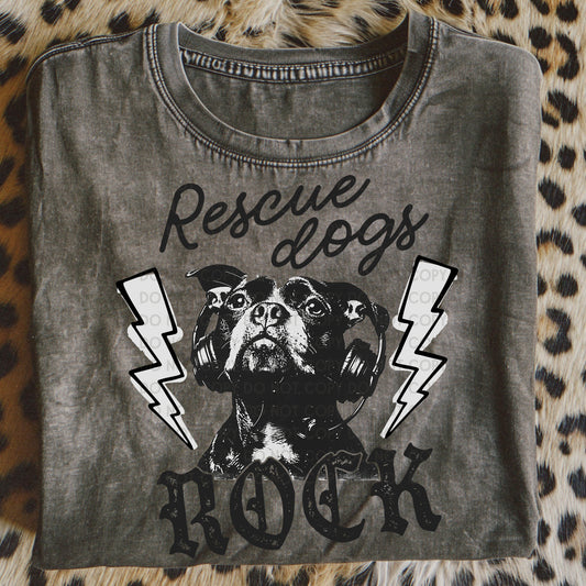 RESCUE DOGS ROCK T-SHIRT OR PICK FROM 200 COLOR & STYLE OPTIONS! - TAT 4-7 DAYS