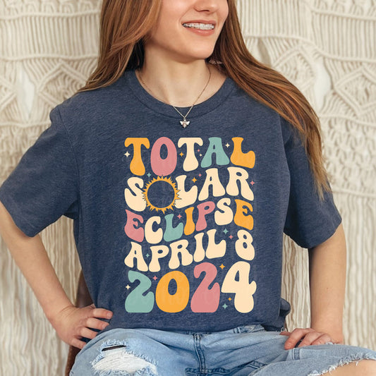TOTAL SOLAR ECLIPSE - 4-8-24 T-SHIRT OR PICK FROM 200 COLOR & STYLE OPTIONS! - TAT 4-7 DAYS