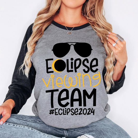 ECLIPSE VIEWING TEAM - TOTAL SOLAR ECLIPSE - 4-8-24 T-SHIRT OR PICK FROM 200 COLOR & STYLE OPTIONS! - TAT 4-7 DAYS