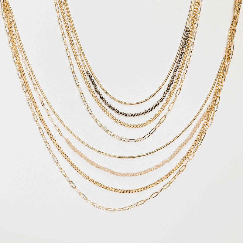 ALL ABOUT LAYERS HERRINGBONE NECKLACE