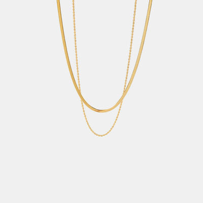 Gold-Plated 18K  Double-Layered Necklace