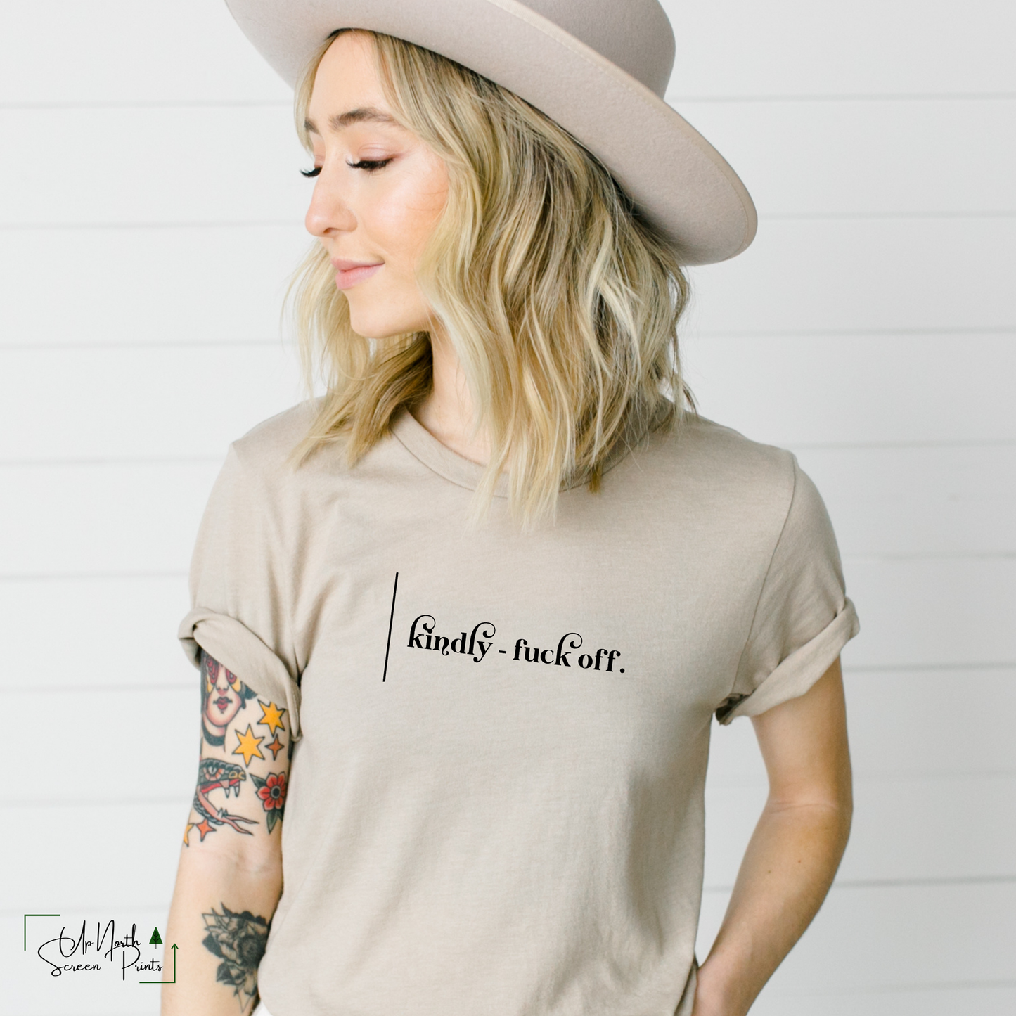 KINDLY FUCK OFF T-SHIRT TANK OR SWEATER